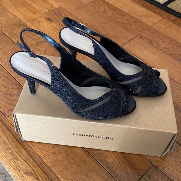 NEW Sparkly Slingback Heels - size 9 - Picture 1 of 11